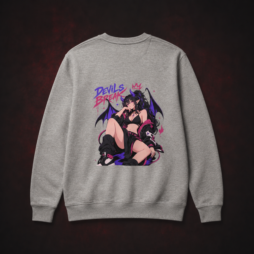 Devils Break Sweatshirt — Carbon Grey — Back