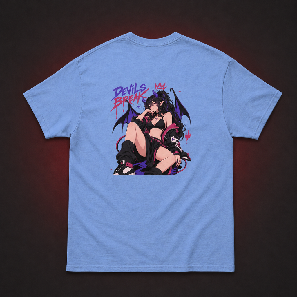 Devils Break Tee — Carolina Blue — Back