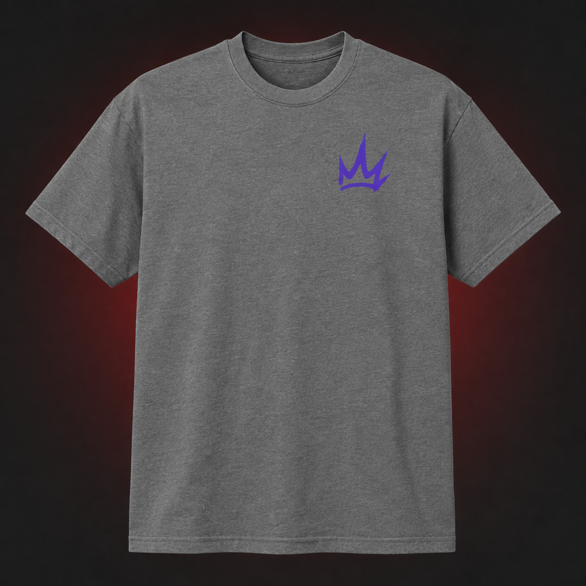 Devils Break Tee — Graphite Heather — Front