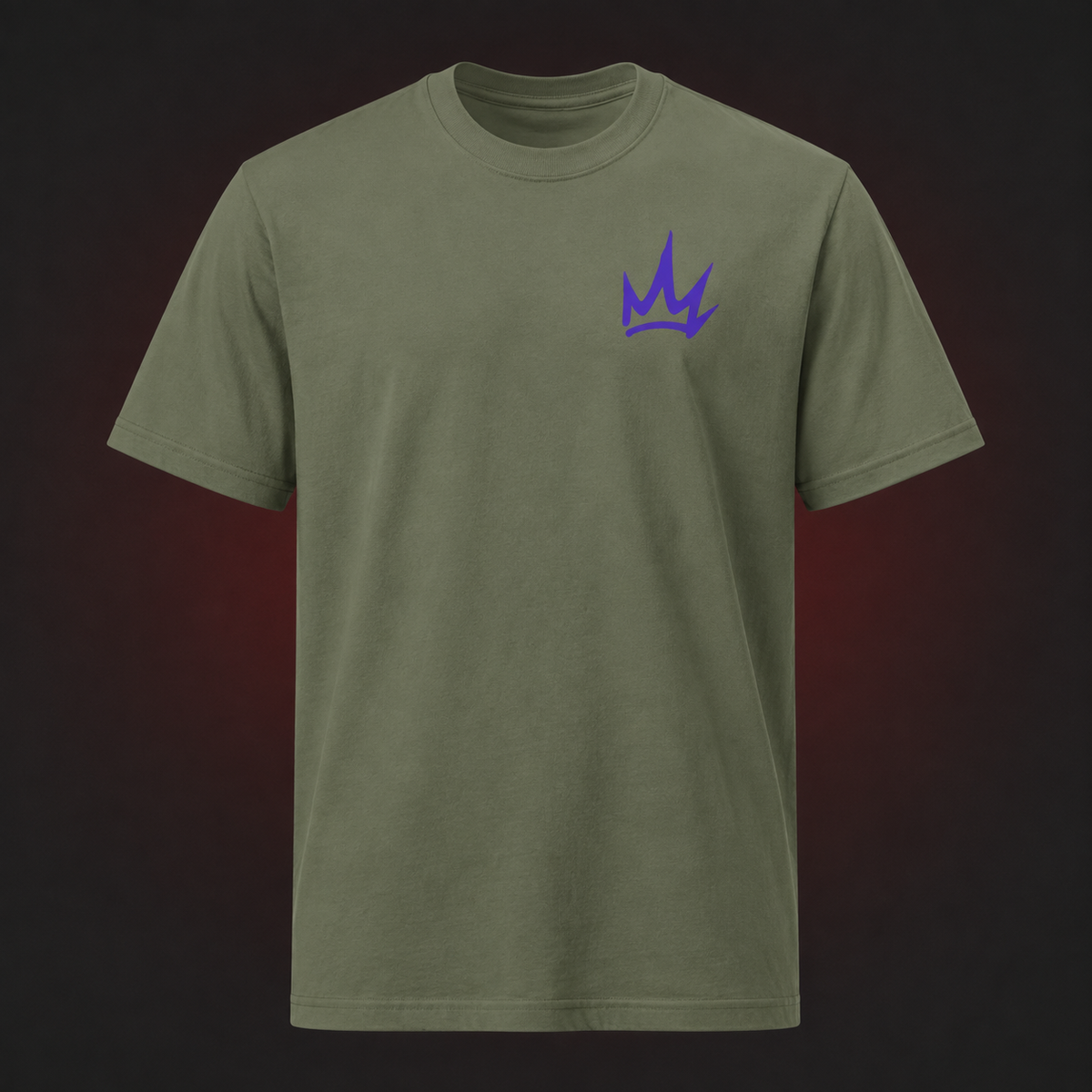 Devils Break Tee — Military Green — Front