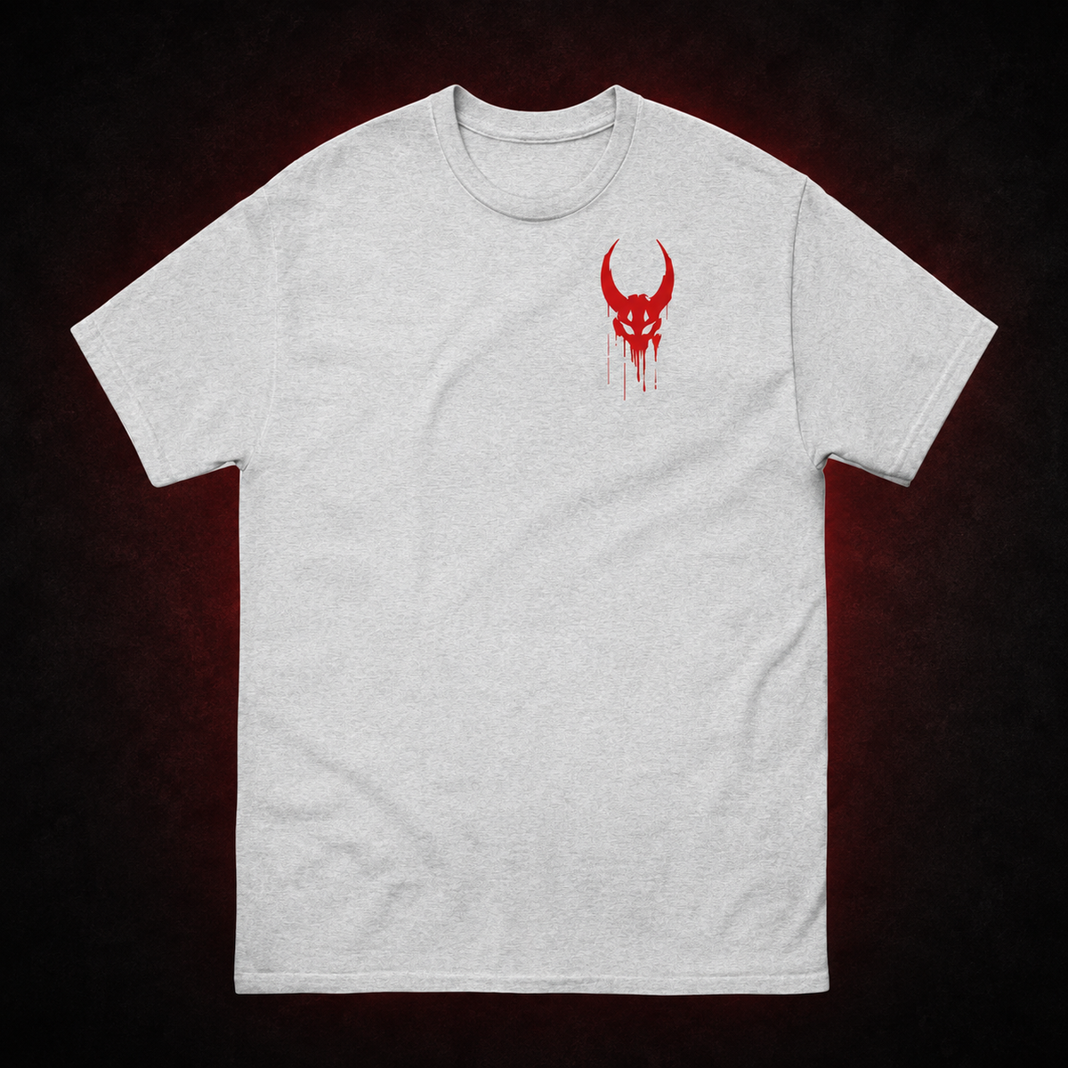 Hellfire Demon Tee — Ash — Front