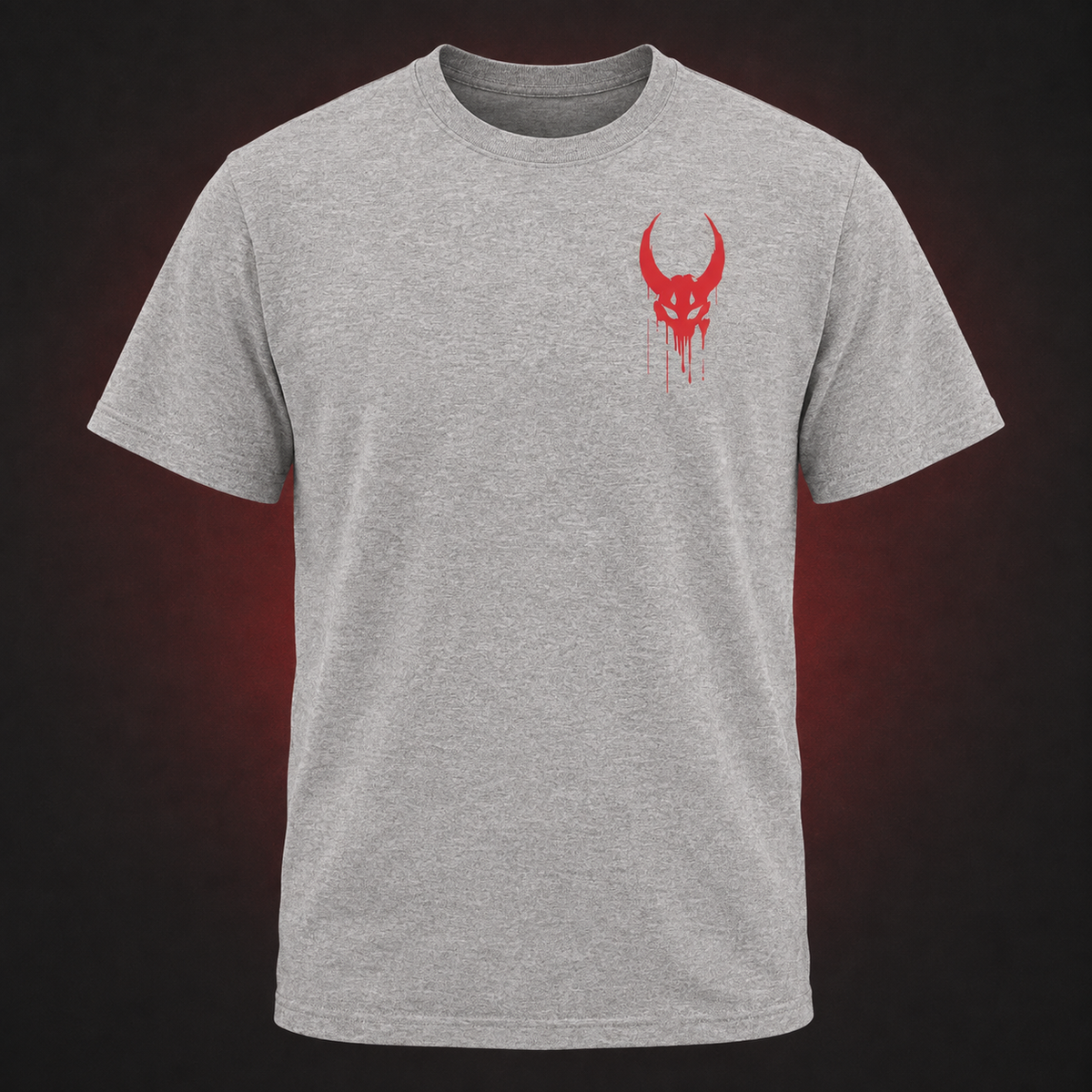 Hellfire Demon Tee — Sport Grey — Front