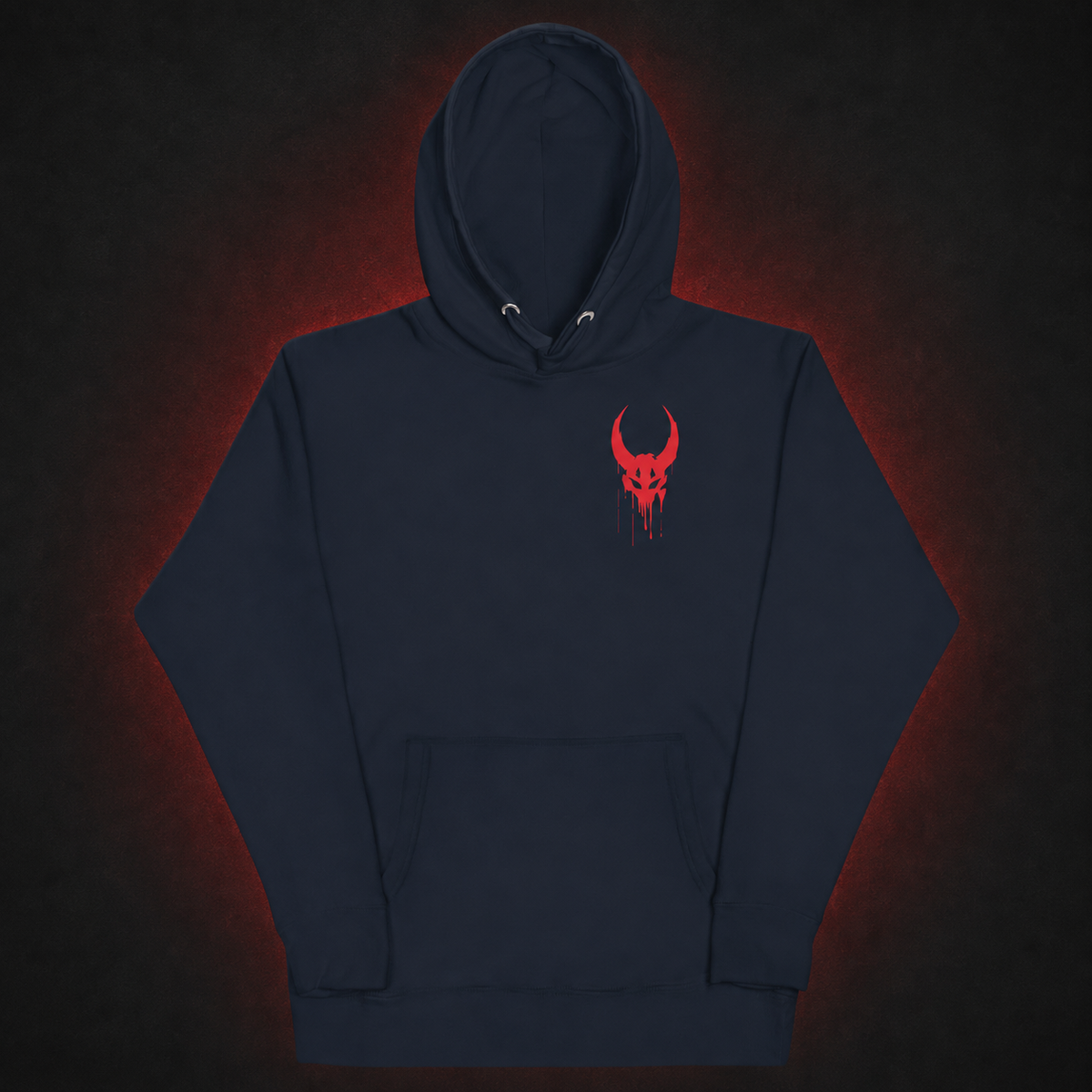 Hellfire Demon Hoodie — Navy Blazer — Front